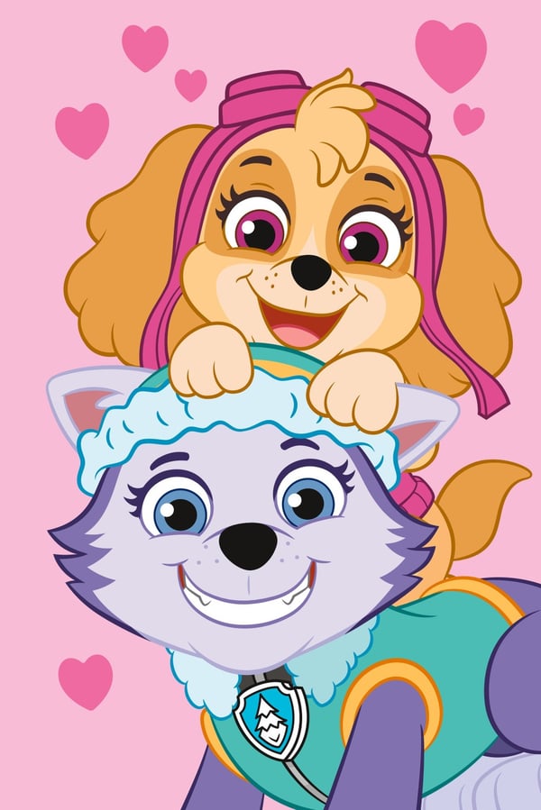 Paw Patrol Rosa Fleece Tæppe 100x150 cm