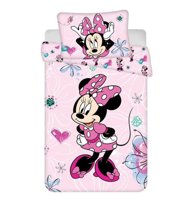 Barne dynetrekk med Disney Minnie Flowers 100×135 cm, 40×60 cm