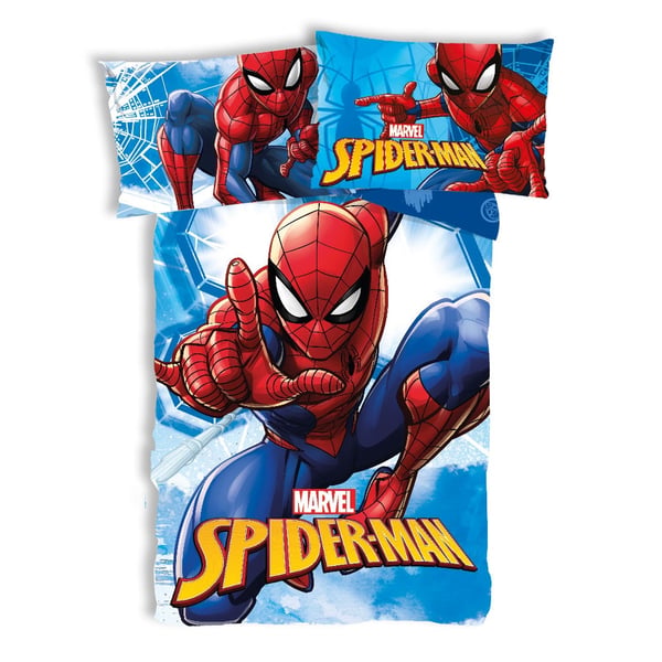 Spiderman Webmaze barnesengesett, sengesett 100×135 cm, 40×60 cm