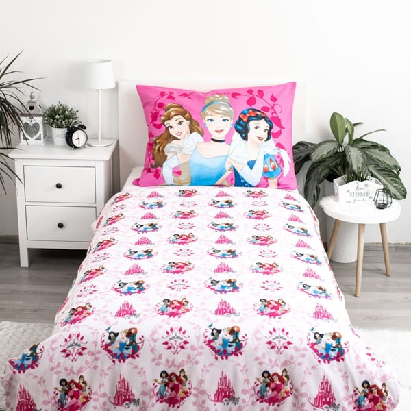 Disney Princess hjerte-sengesett 140×200 cm, 70×90 cm