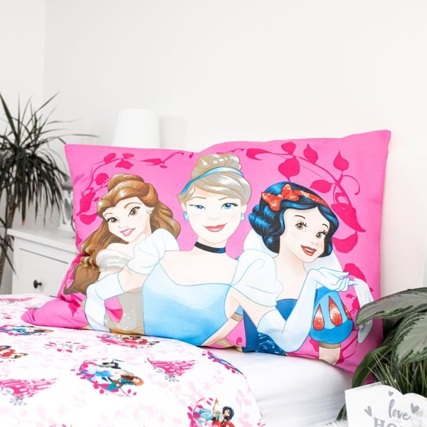 Disney Princess hjerte-sengesett 140×200 cm, 70×90 cm