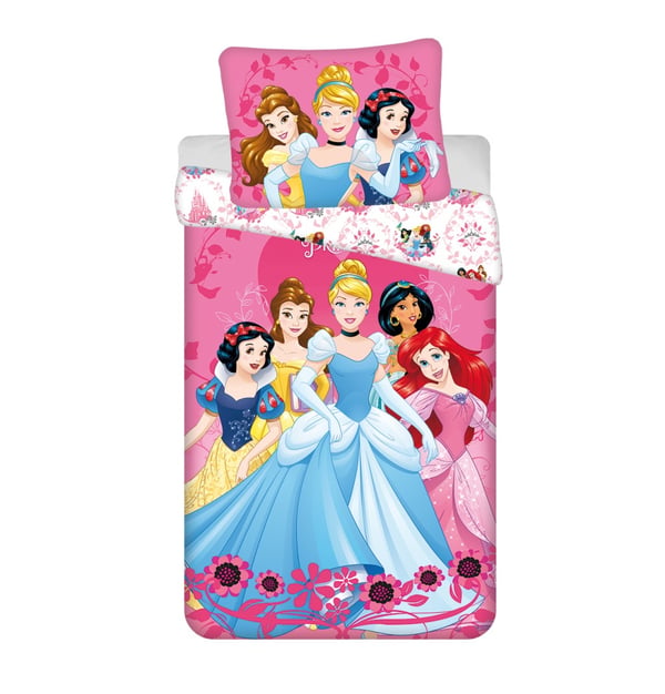 Disney Princess hjerte-sengesett 140×200 cm, 70×90 cm