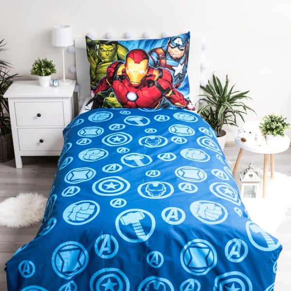 Avengers-vuodevaatesetti 140×200 cm, 70×90 cm