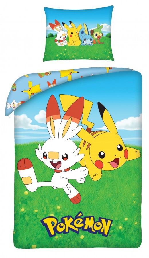 Pokémon sengetøysett 140×200 cm, 70×90 cm