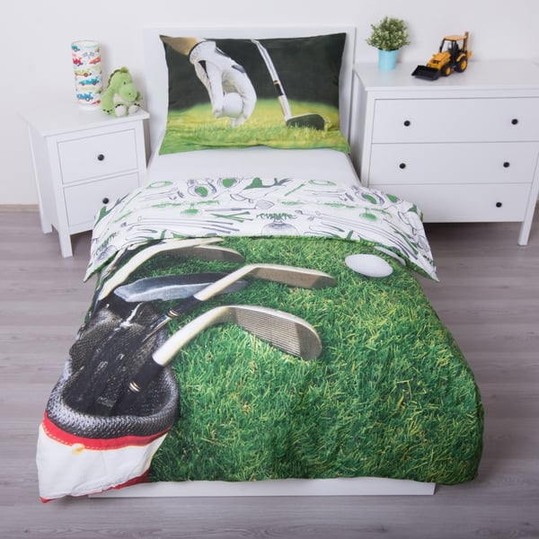 Golfinspirert sengetøysett 140×200 cm, 70×90 cm