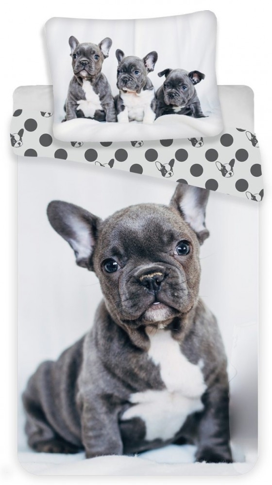 Sengesæt til Fransk Bulldog 140×200 cm, 70×90 cm