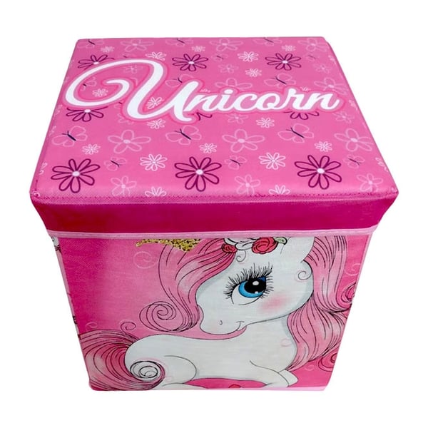Opbevaring til legetøj Unicorn Princess 30×30×30 cm