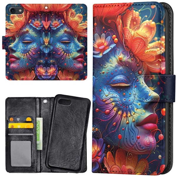 iPhone 16e/17e - Plånboksfodral/Skal Psychedelic