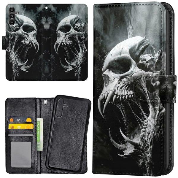 Samsung Galaxy S25 Plus - Lommebok Deksel Skull