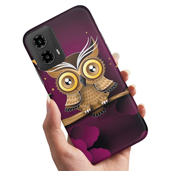 Deksel / Mobildeksel til Motorola Moto G54 5G - Lysbrun Ugle