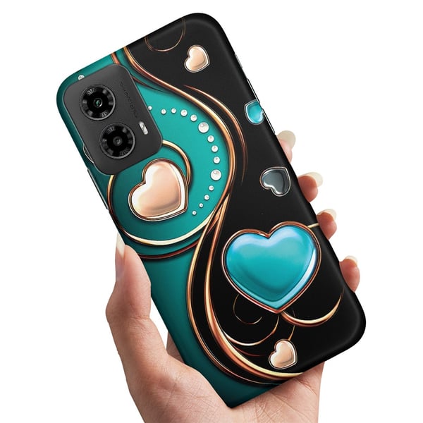 Deksel / Mobildeksel til Motorola Moto G35 5G - Hjerter