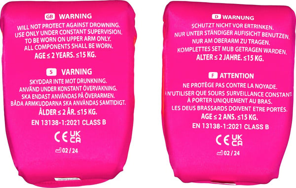 Strooem armpuffere for barn - Armringer - 0-2 år Pink-Orange