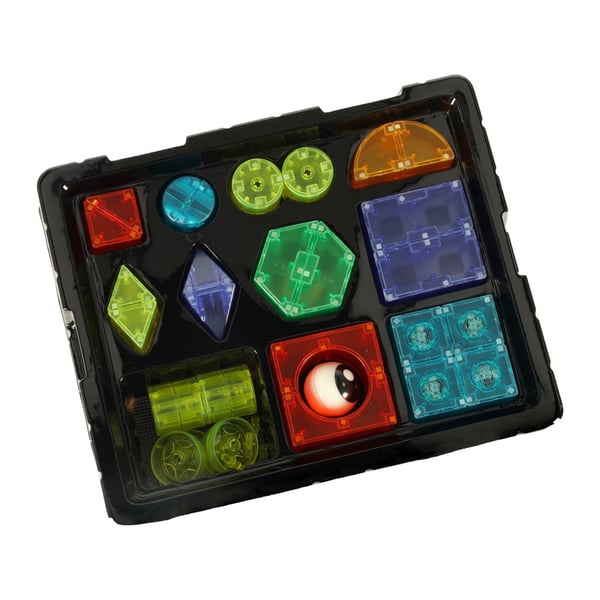 Magnetiske fliser - Magnetiske brikker med LED - 32 deler