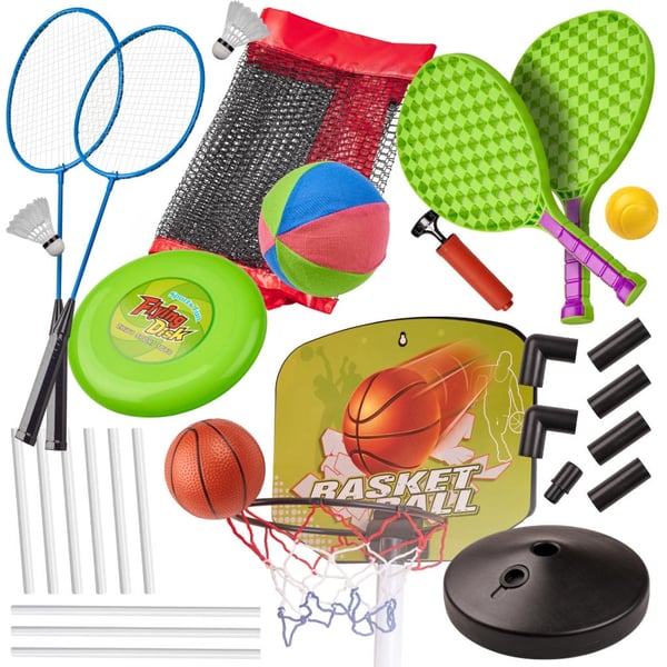 Sportsett 5-i-1 badminton basketball volleyball tennis frisbee