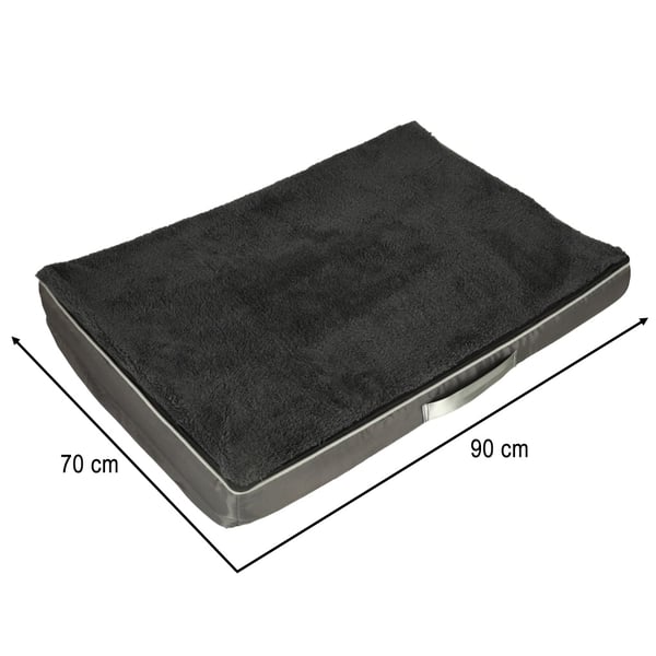Ortopedisk hundeseng grå 90x70x10cm