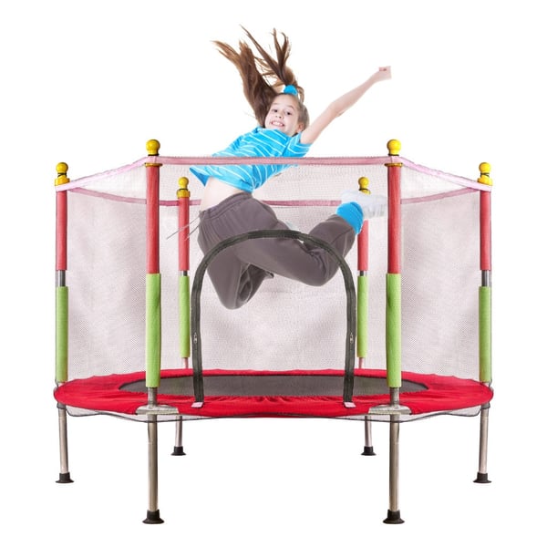 Studsmatta med Skyddsnät - 140 cm