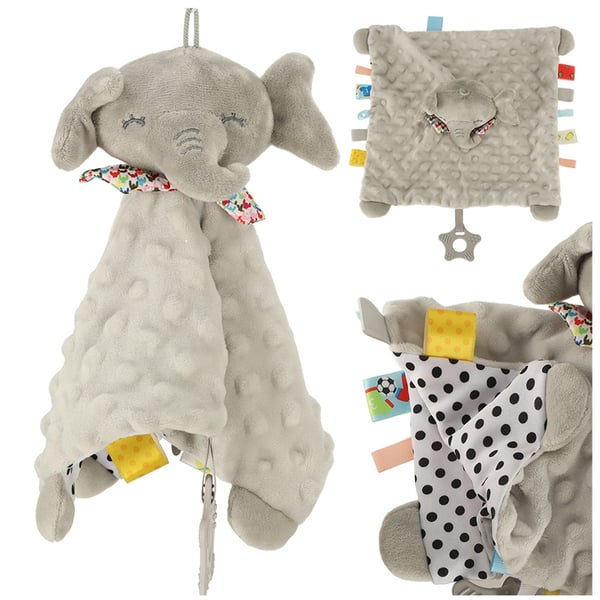 Sensorisk maskot raslende tag-elefant