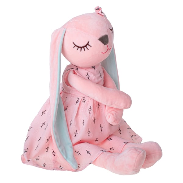 Plysjkaninmaskot rosa 52cm