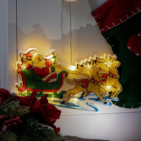 LED-hængelamper juledekoration julemandens slæde