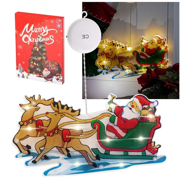 LED-hengelys juledekorasjon julenissens slede LED-hengelys juledekorasjon julenissens slede