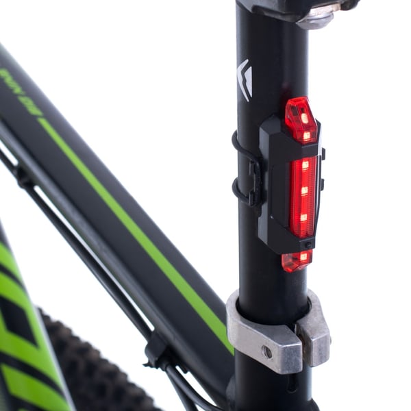 LED-sykkellykt bak/foran, sett med USB