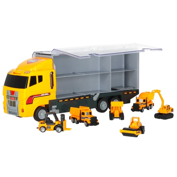 Transportbil TIR-lansering + metallbiler og byggmaskiner