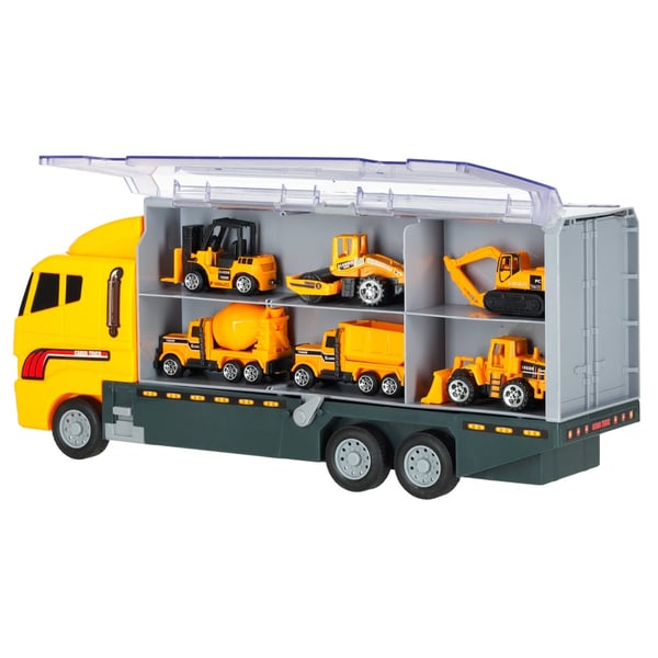 Transportbil TIR-lansering + metallbiler og byggmaskiner