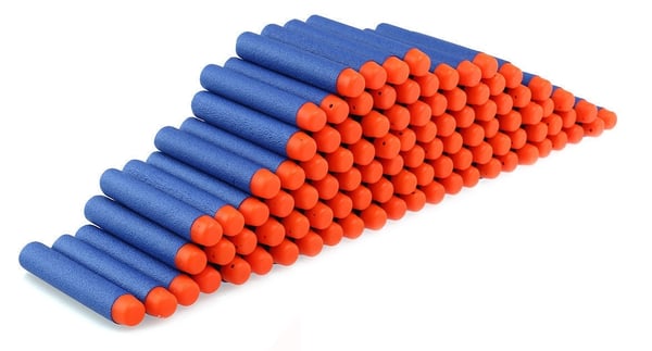 Nerf-kompatible Launcherpile i skum – 10 stk