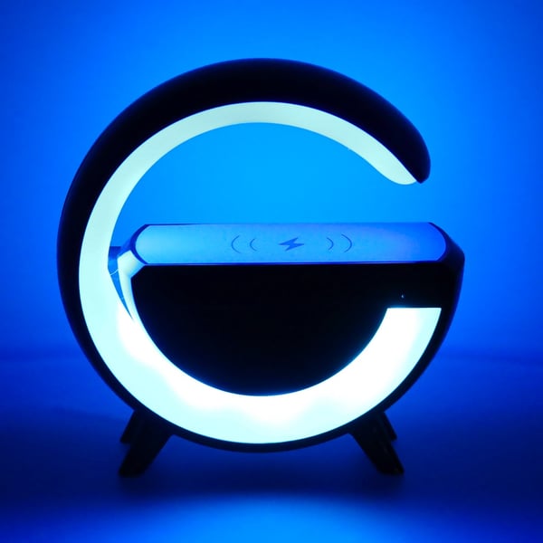 LED G-lampe med induktiv oplader sort