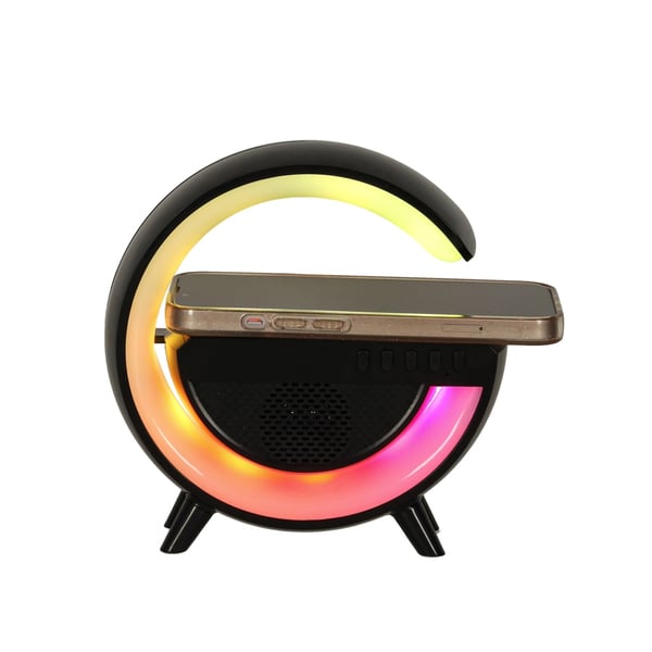 LED G-lampe med induktiv oplader sort