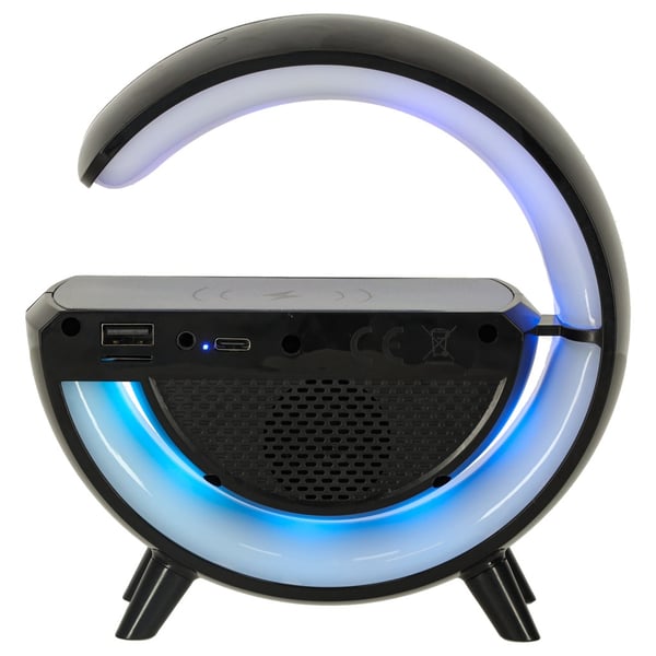 LED G-lampe med induktiv oplader sort