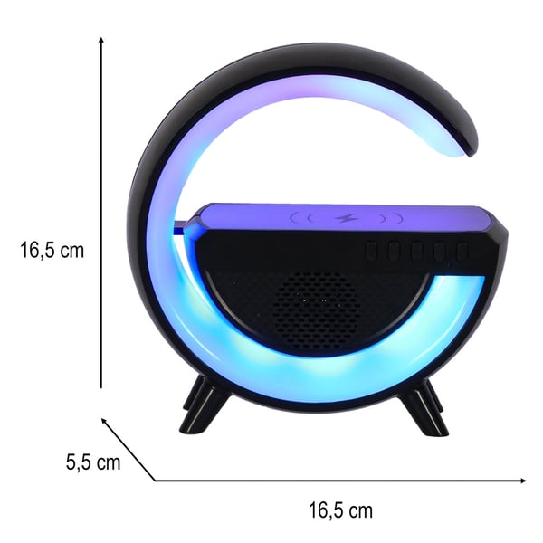 LED G-lampe med induktiv oplader sort