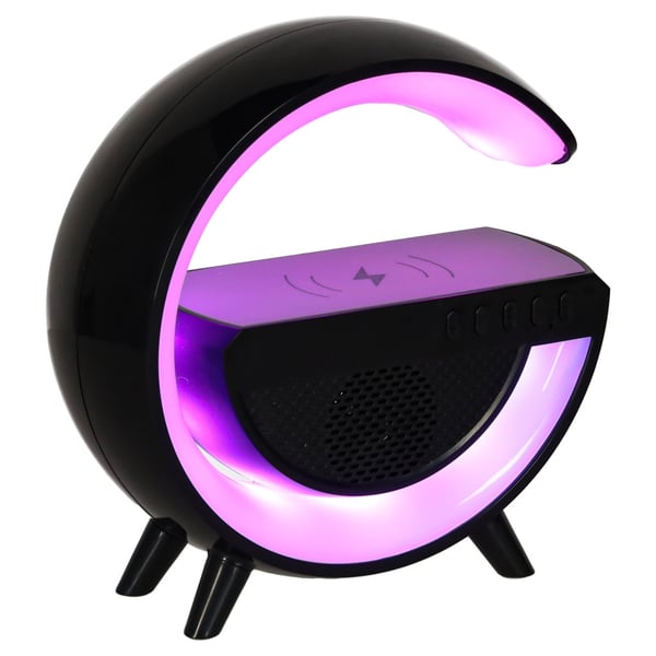 LED G-lampe med induktiv oplader sort
