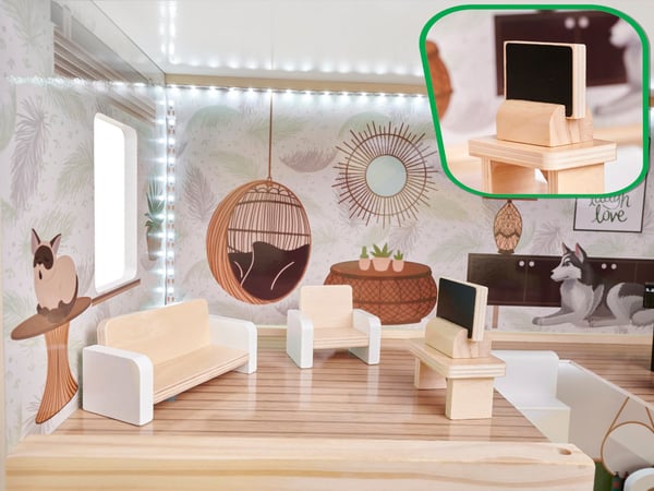Trädockhus FLORO boho LED