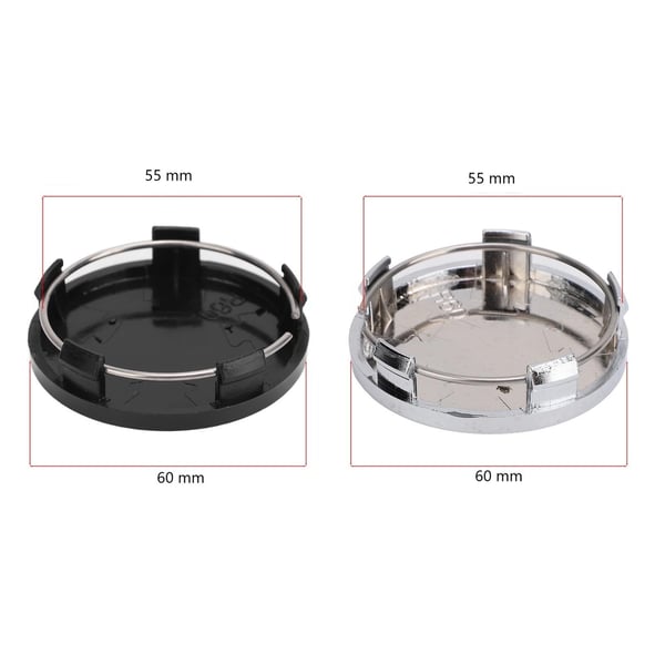 Keskimerkki Auto - 4-Kpl - 60mm (Silver)