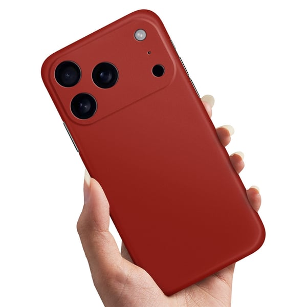 Kuoret / Suojakuoret iPhone 17 Pro Max - Tummanpunainen