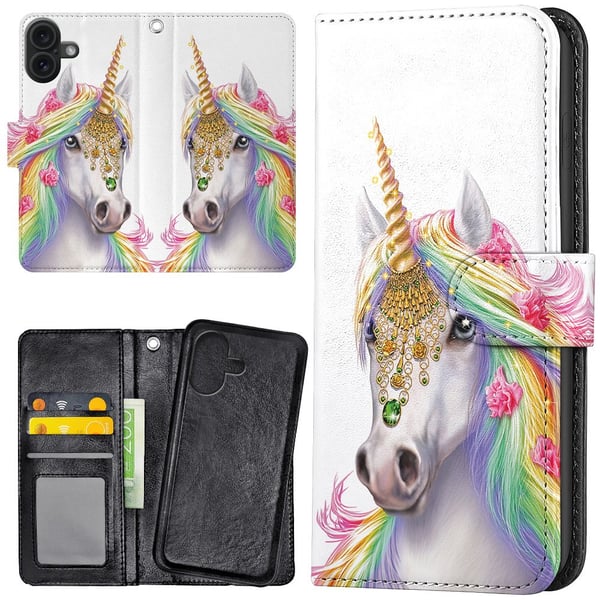 iPhone 17 - Lommebok Deksel Unicorn/Enhjørning
