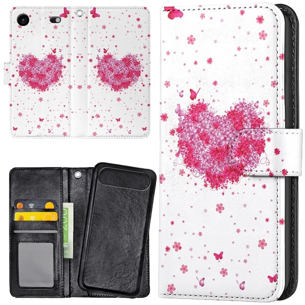iPhone 17 Air - Lommebok Deksel Blomsterhjerte iPhone 17 Air - Lommebok Deksel Blomsterhjerte