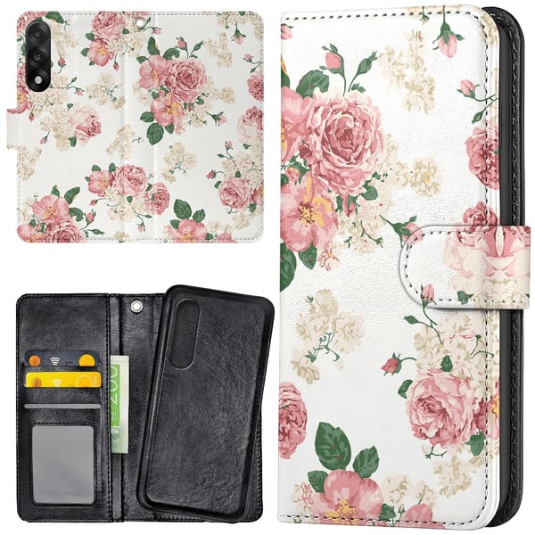 OnePlus Nord 5 - Lommebok Deksel Retro Blomster