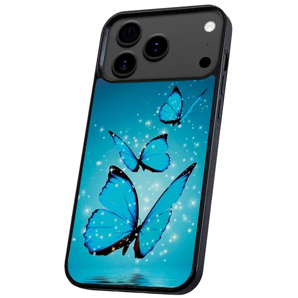 iPhone 17 Pro Max - Cover/Mobilcover Glitrende Sommerfugle