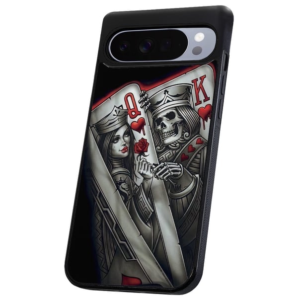 Google Pixel 10 Pro XL - Deksel/Mobildeksel King Queen Kortstokk