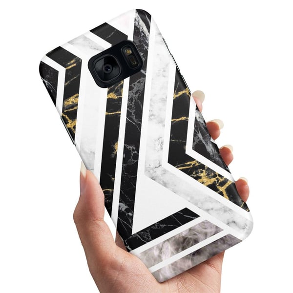 Cover / Mobilcover til Samsung Galaxy S7 - Skræv Mønster