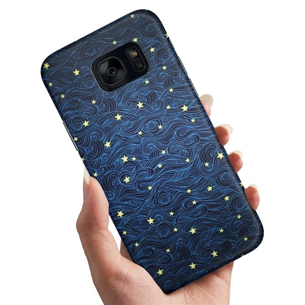Cover / Mobilcover til Samsung Galaxy S7 - Stjernemønster