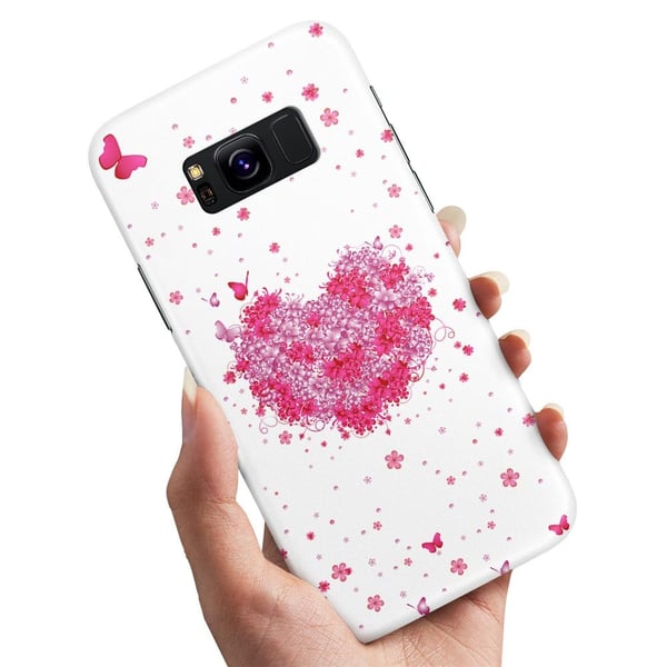 Cover / Mobilcover til Samsung Galaxy S8 - Blomsterhjerte