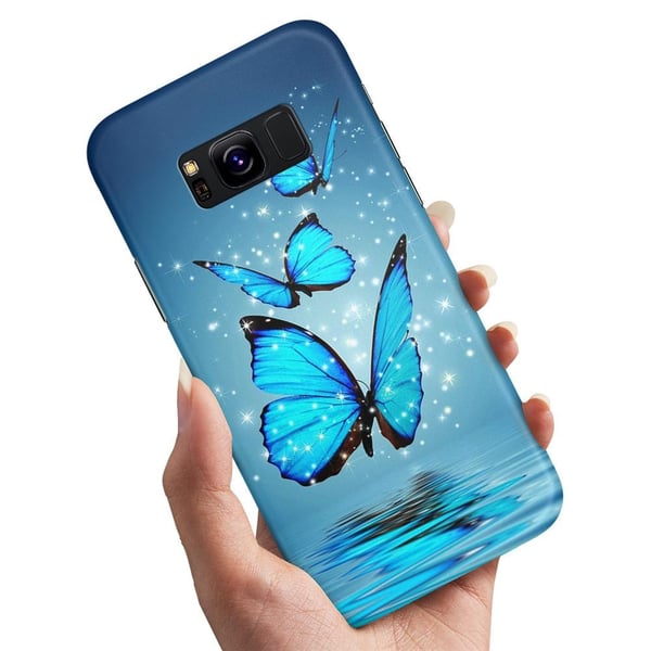 Cover / Mobilcover til Samsung Galaxy S8 Plus - Glitrende Sommerfugle