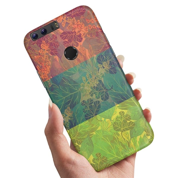 Cover / Mobilcover til Huawei Honor 8 - Bladmønster