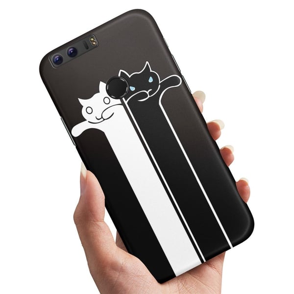Cover / Mobilcover til Huawei Honor 8 - Langstrakte Katte