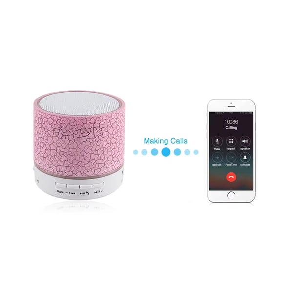 Kaiutin - Bluetooth ja LED - Kannettava & Minikokoinen - Green