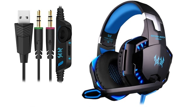 Gaming Headset - PC / Hovedtelefoner Kotion Each G2000 med LED