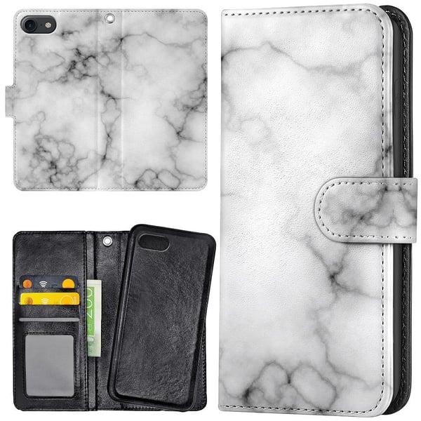 iPhone 7/8/SE - Lommebok Deksel Marmor